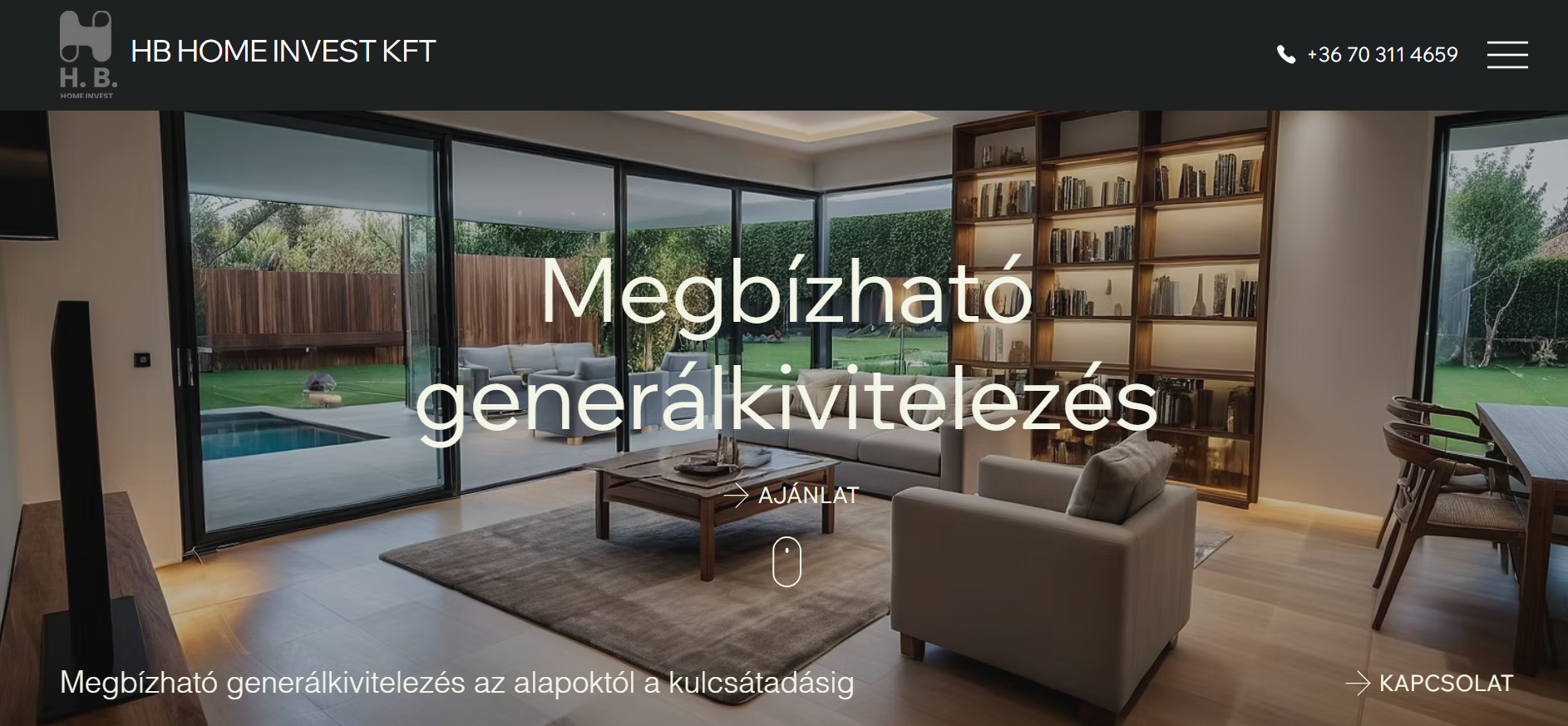 HB Home — elkészült weboldal